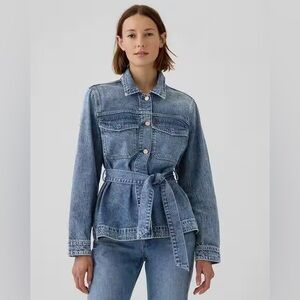 Gap Jacket Womens Medium Ultrasoft Belted Utility Cotton